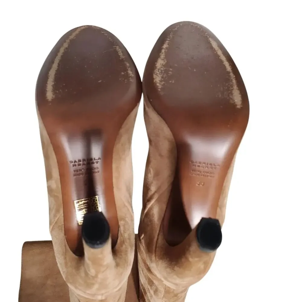 Gabriela Hearst Tan Suede Pull On OTK Linda Boots (EUR 38)